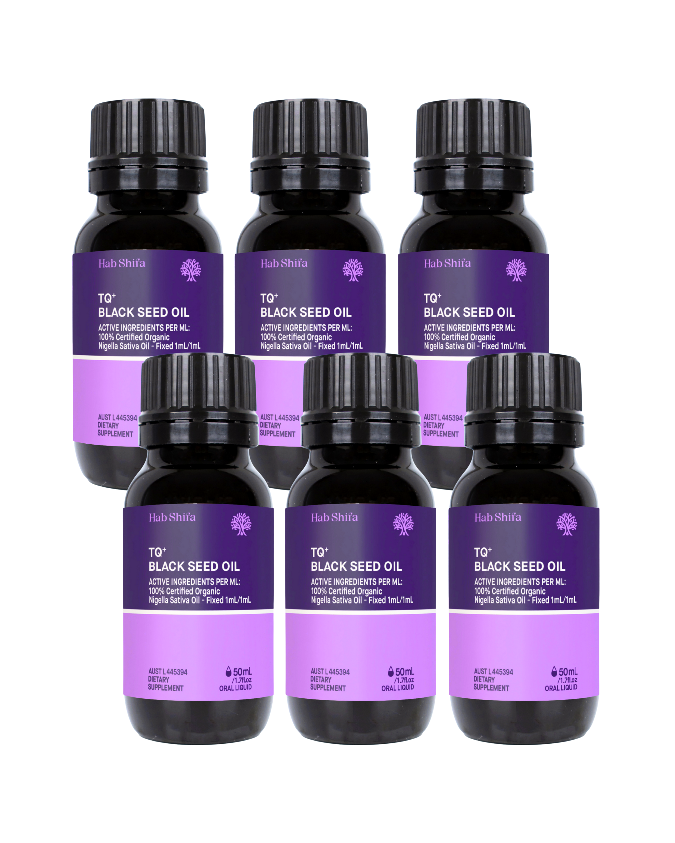 TQ+ Organic Black Seed Oil 50ml 6 Pack | BEST BEFORE: 01/10/25